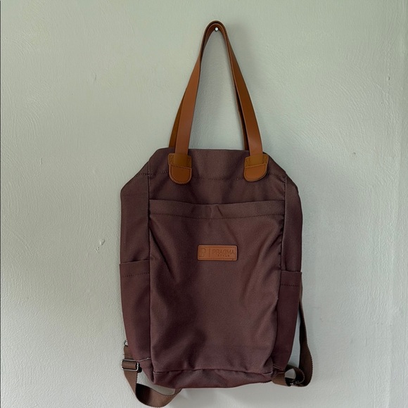 pragma Other - Pragma Brown Backpack with Tan Straps backpack convertible